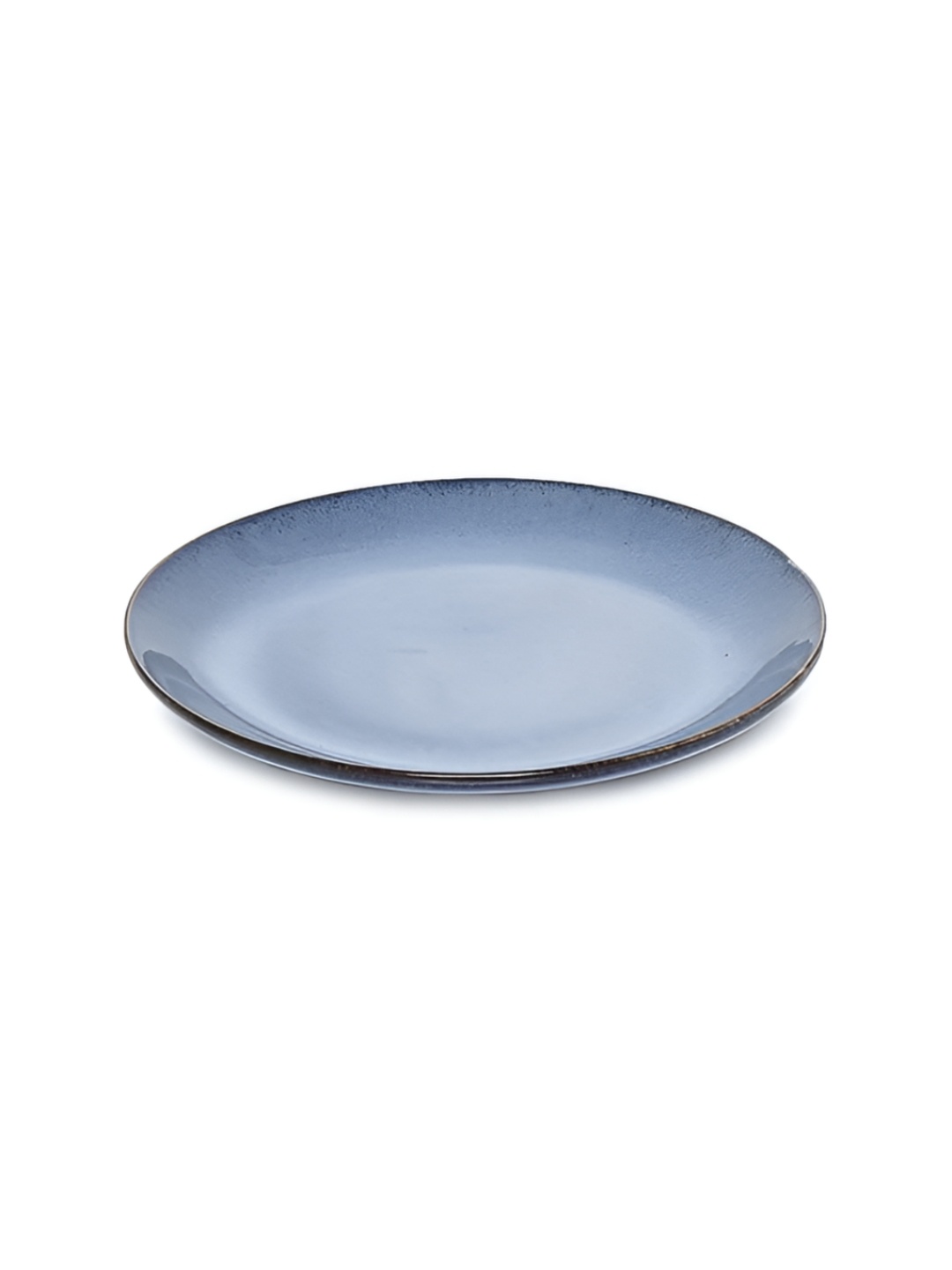 

AMALAFIEE CERAMICS Blue & Black 2 Pieces Microwave Safe Ceramic Plates