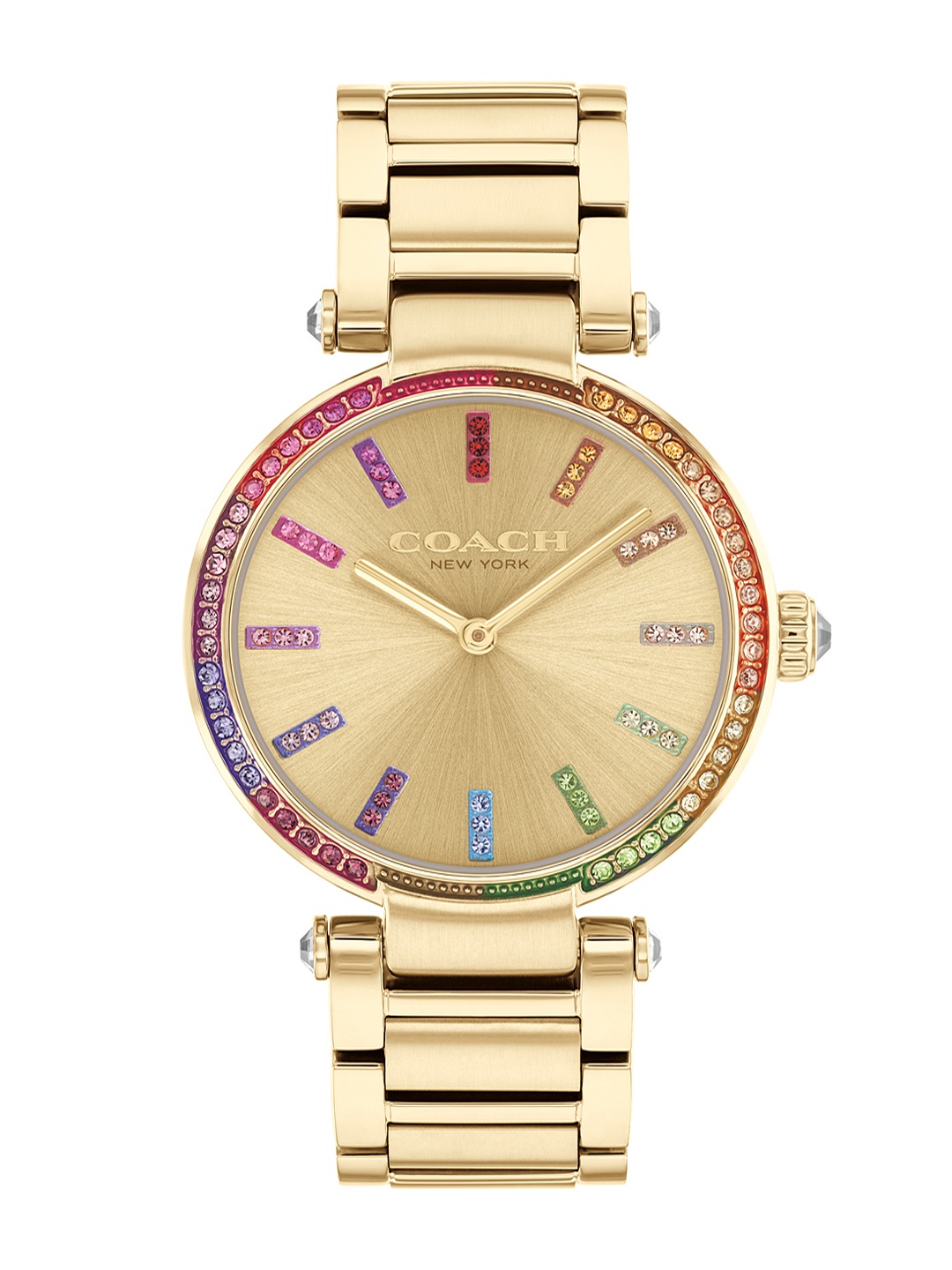

Coach Women Cary Embellished Bracelet Style Analogue Watch 14504271, Gold
