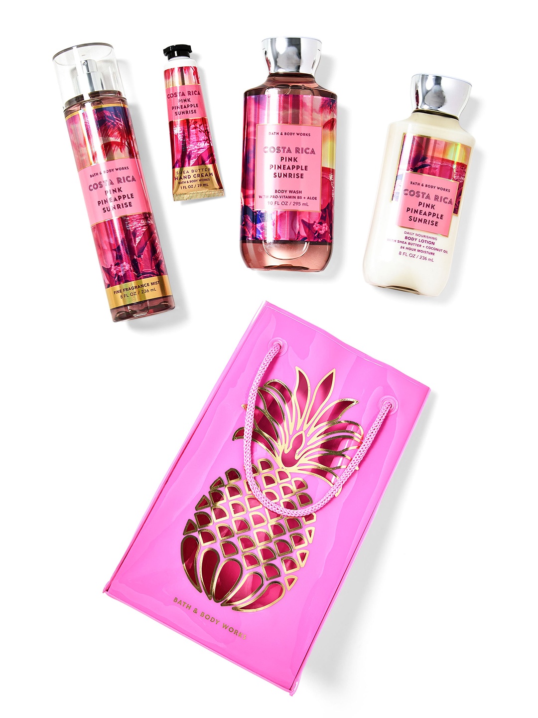 

Bath & Body Works Costa Rica Pink Pineapple Sunrise Power Bundle Bath & Body Gift Set
