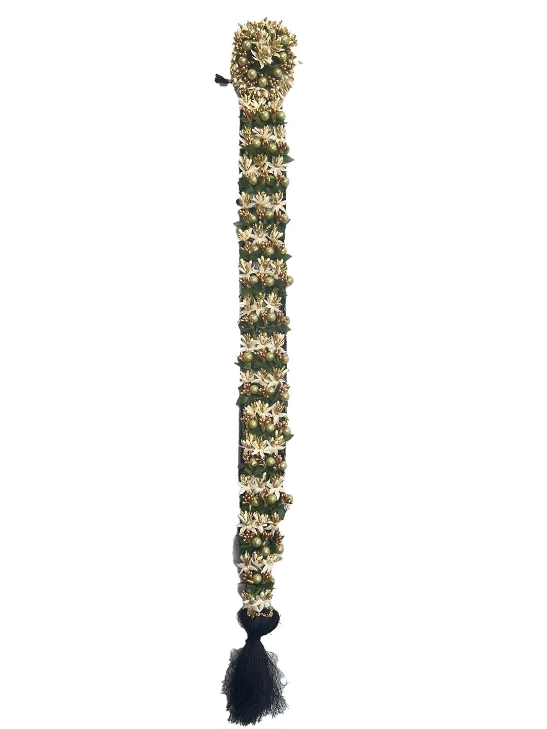 

KRENOZ Women Hair Accessory Set of Choti, Green