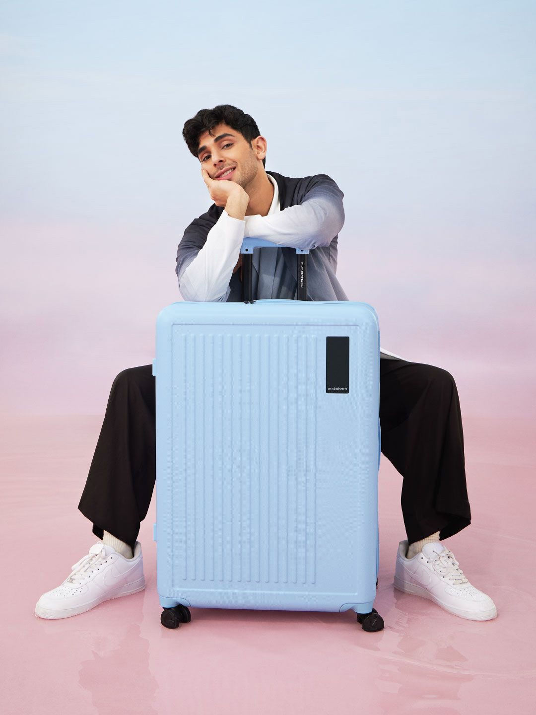 

MOKOBARA The Transit Wave Hard-Sided Large Trolley Bag Suitcase Up To 100L, Blue