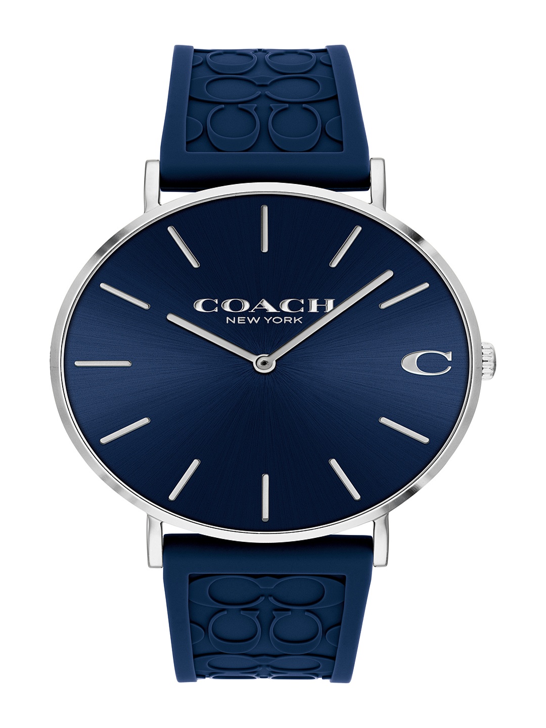 

Coach Men Charles Dial & Textured Straps Analogue Watch 14602634, Blue
