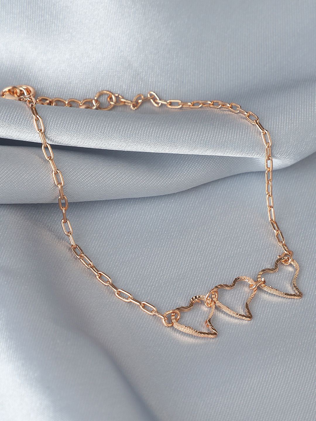 

ELLE Gold-Plated Heart Shaped Link Bracelet