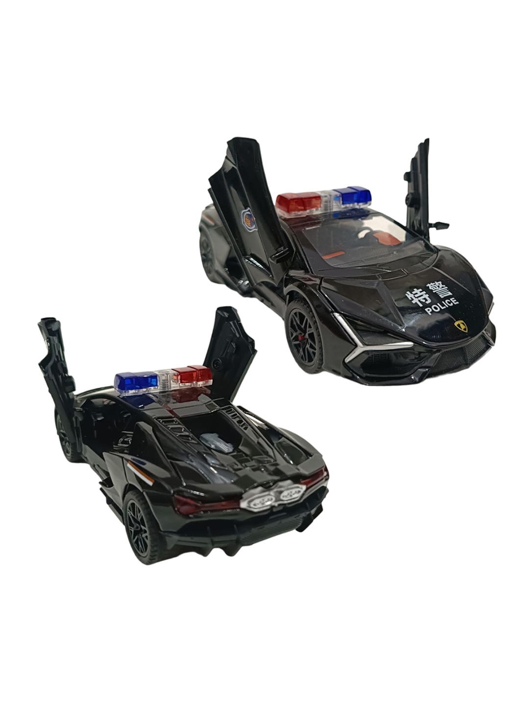 

PLANET of Toys Kids Lamborghini Police Car With Sound & Light, Black
