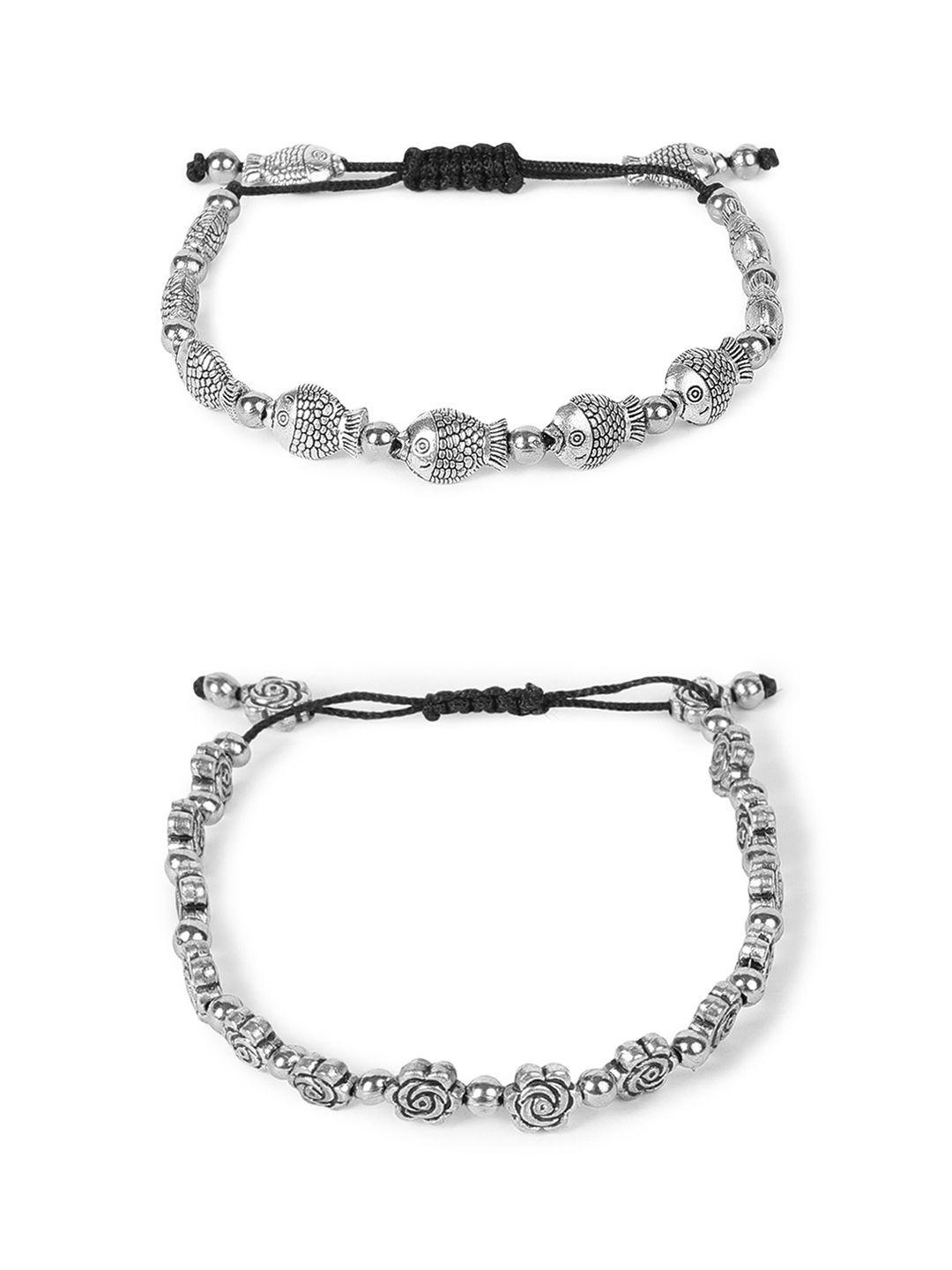 

EL REGALO Set Of 2 Link Bracelet, Silver