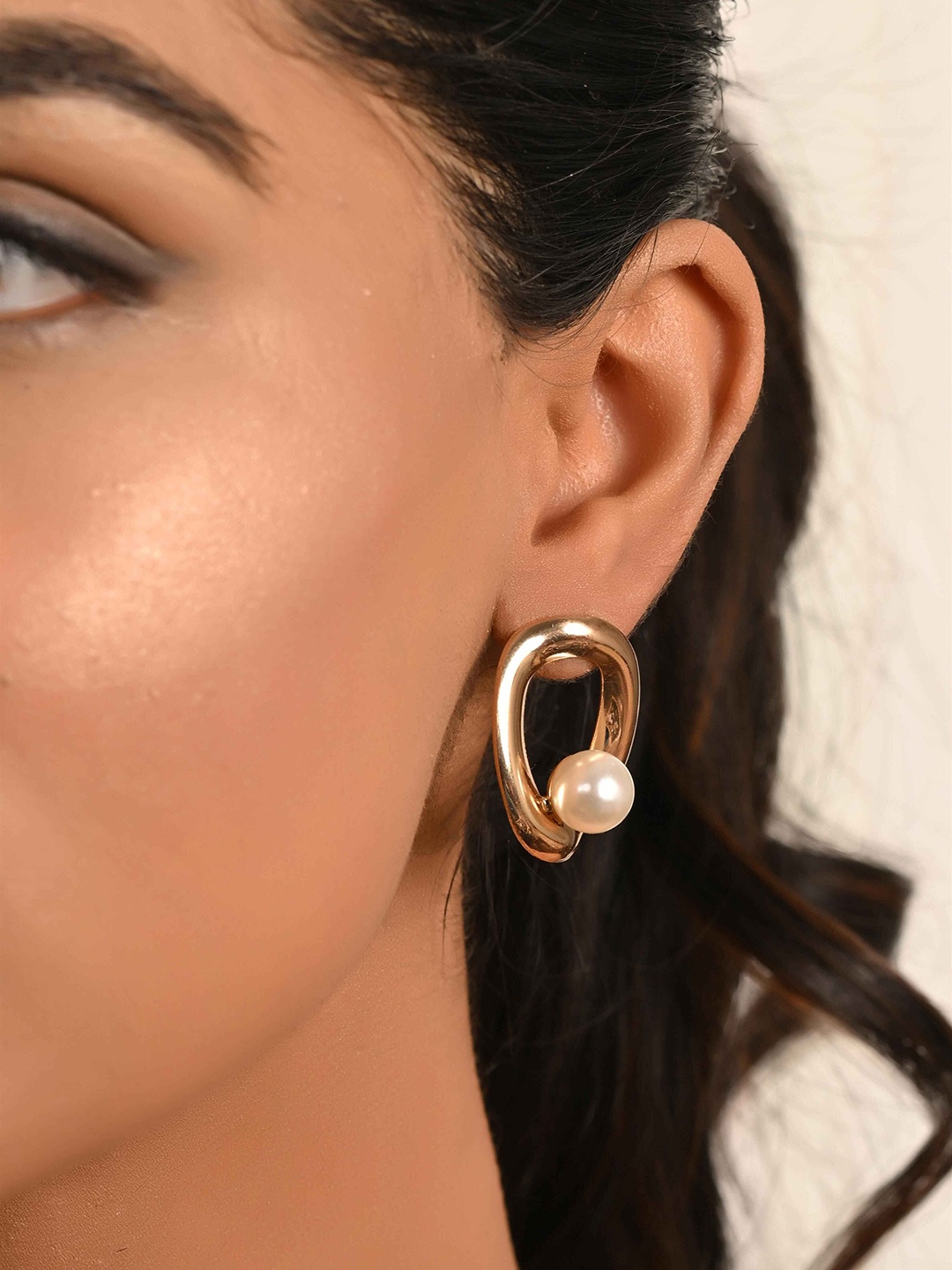 

Raf the label Gold Plated Pearl Classic Drop Earrings