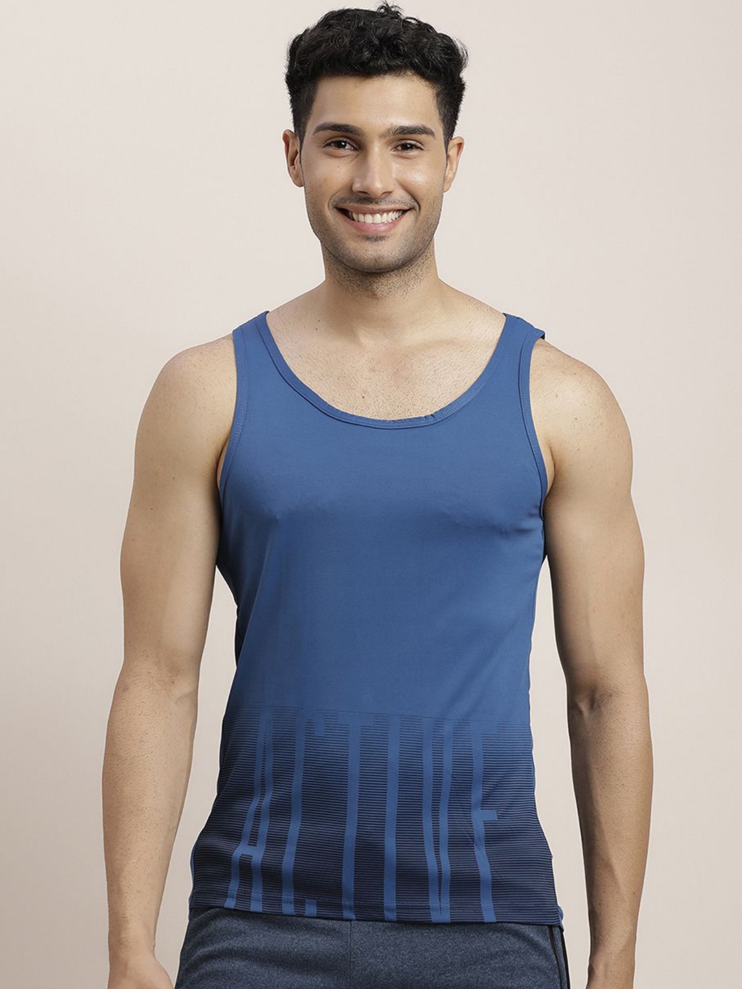 

Turtle Printed Slim Fit Innerwear Vest - OETS-38918-1003-H-TANK, Blue