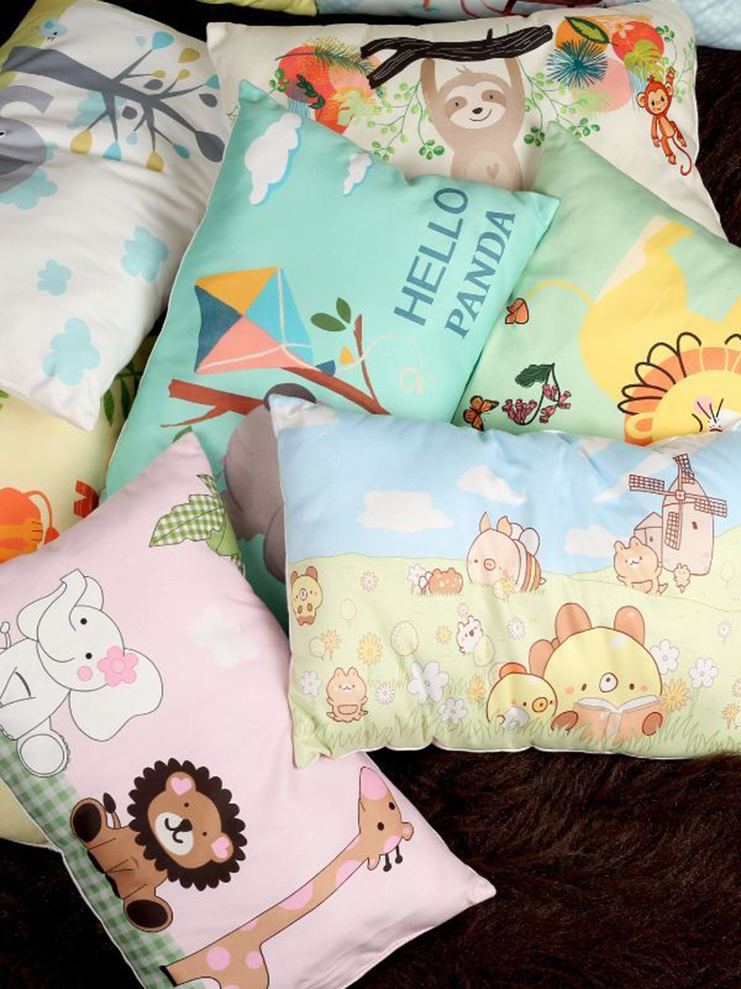 

NEW COMERS Infants Printed Baby Pillow, Pink