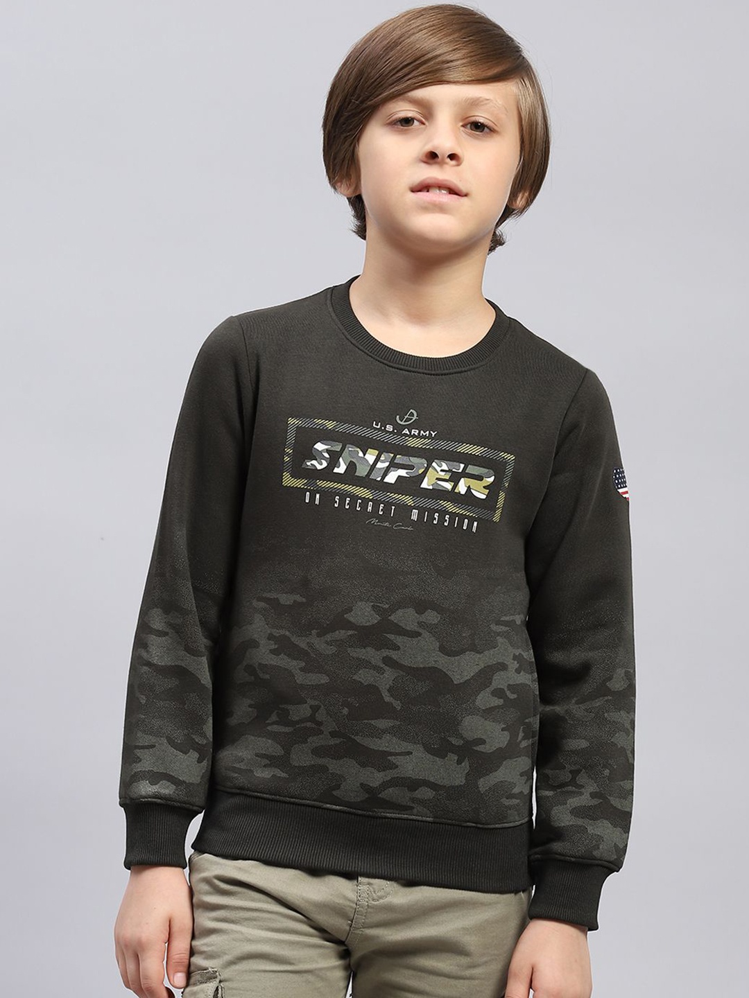 

Monte Carlo Boys Printed Sweatshirt, Olive