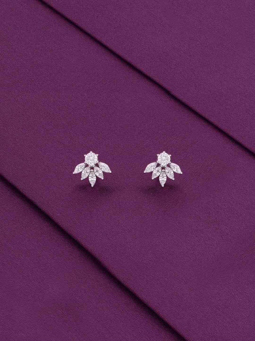 

KAI JEWEL Rhodium-Plated Sterling Silver Cubic Zirconia Studs