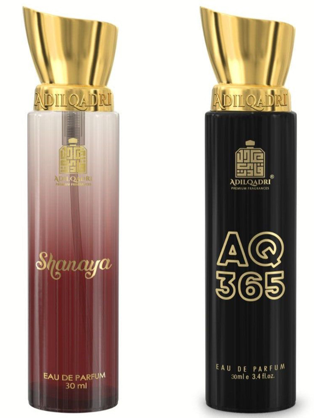 

ADILQADRI Set Of 2 Shanaya & AQ 365 Long Lasting Eau De Parfum - 30 ml Each -, Black