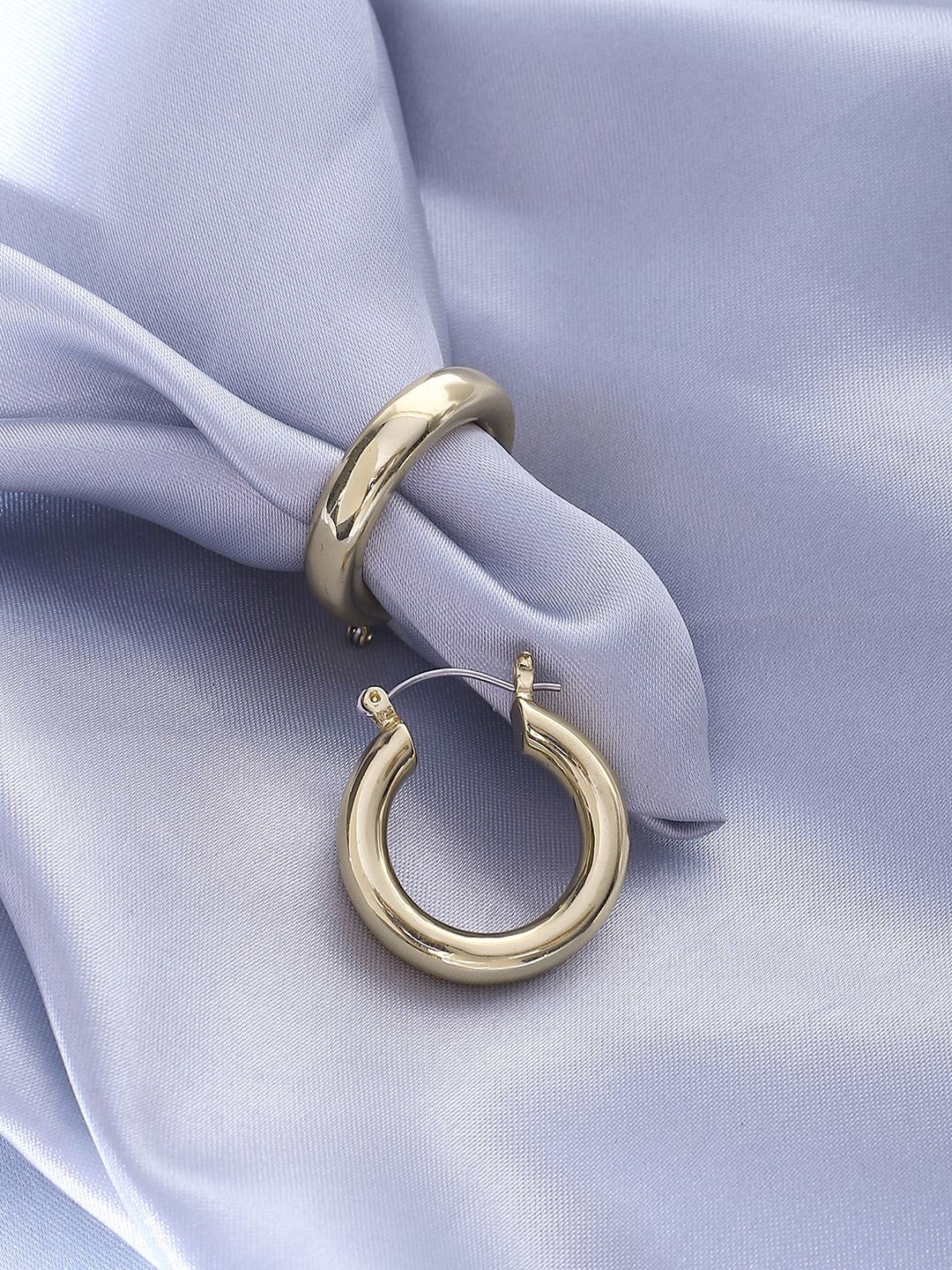 

ELLE Gold Plated Circular Hoop Earrings