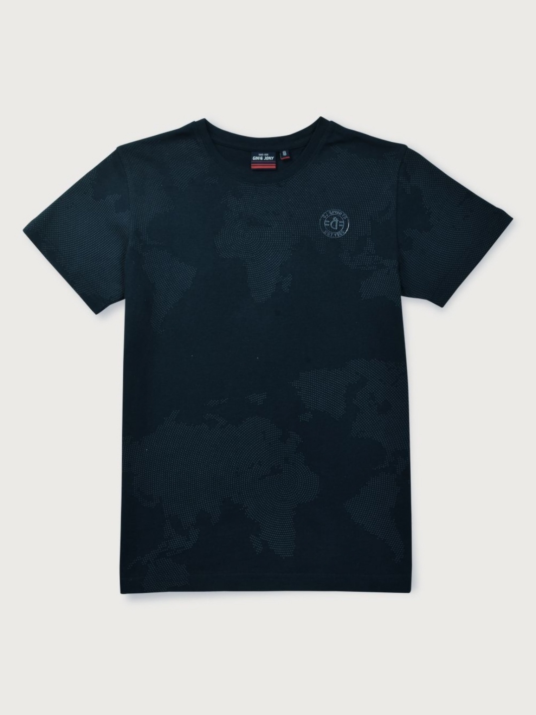 

Gini and Jony Boys Abstract Printed Round Neck Cotton T-shirt, Navy blue