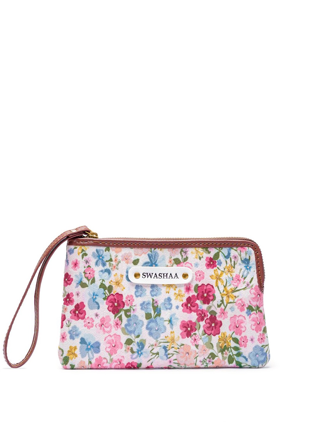 

SWASHAA Women Floral Printed Structured Handheld Bag, White