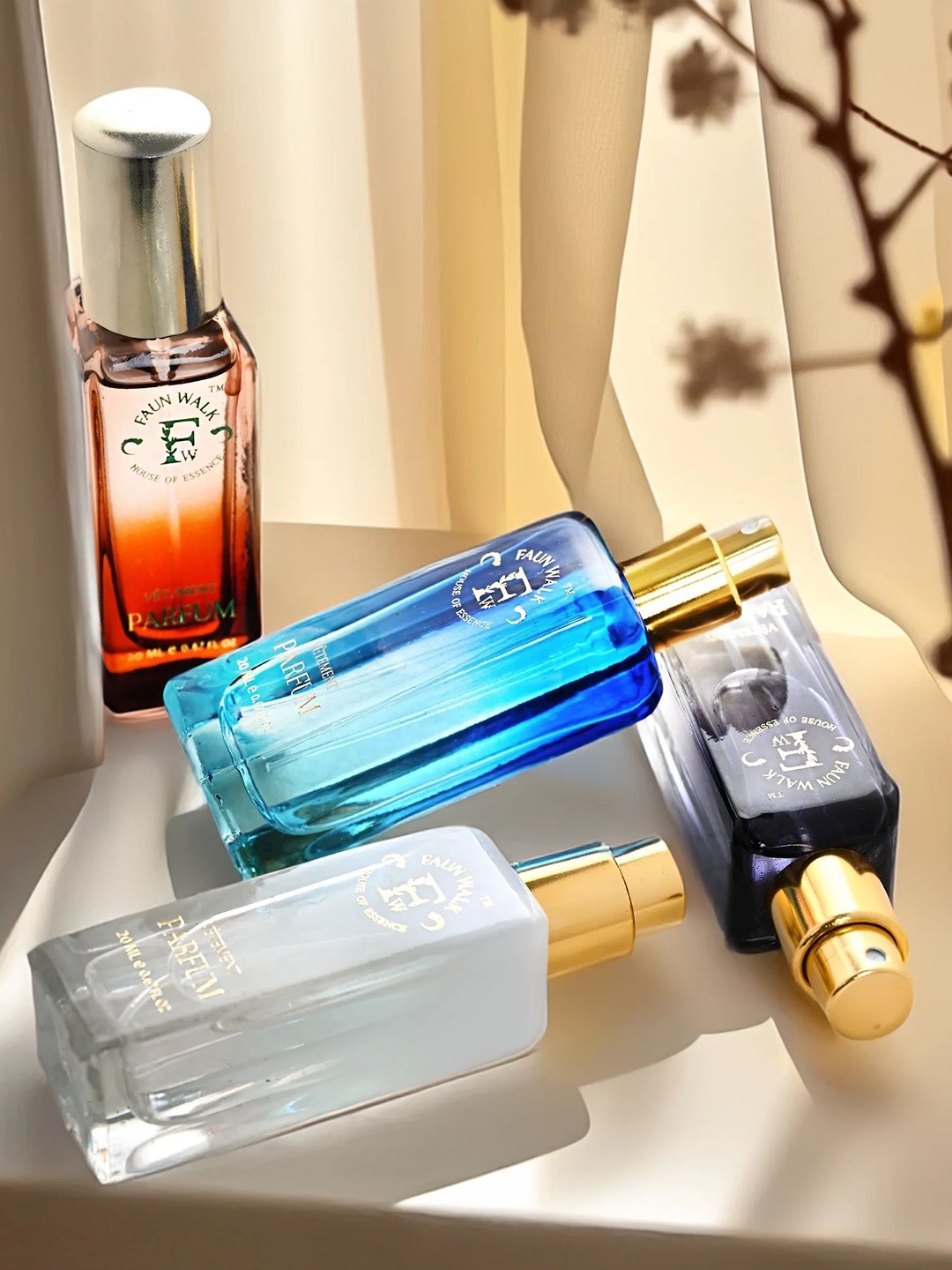 

FAUN WALK Set Of 4 Tiger King Damsel Sicilian Dew Bulgarian Oud Eau de Parfum-20ml Each, Nude