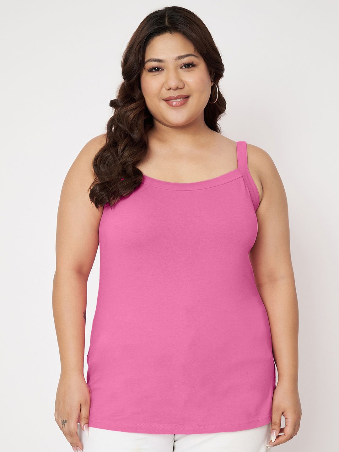 

BRINNS Plus Size Solid Non-Padded Camisole, Purple