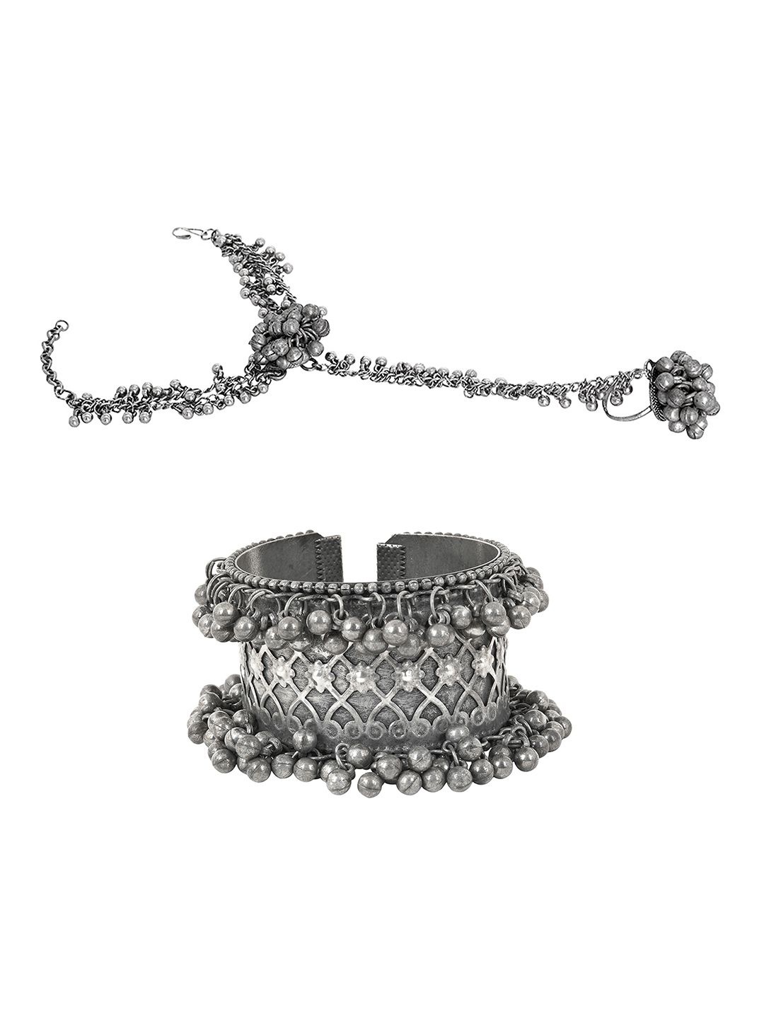 

TEEJH Sonamie Stacked Pack Of 2 Bangle-Style Bracelet, Silver