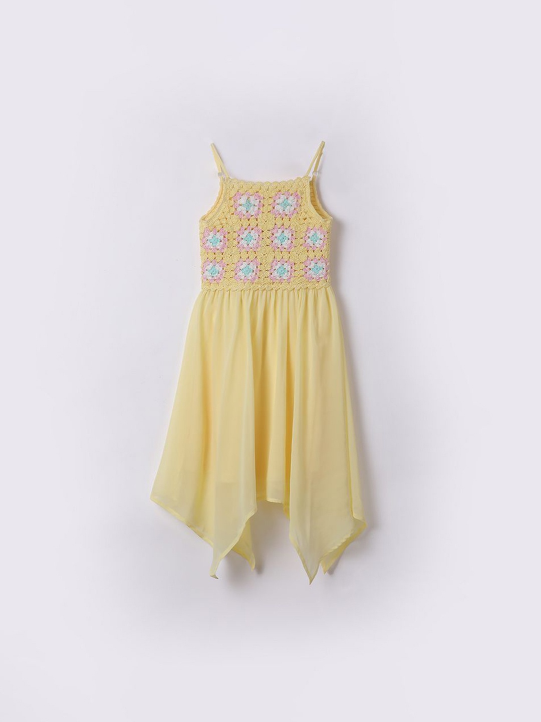 

Fame Forever by Lifestyle Girls Embroidered Fit & Flare Dress, Yellow