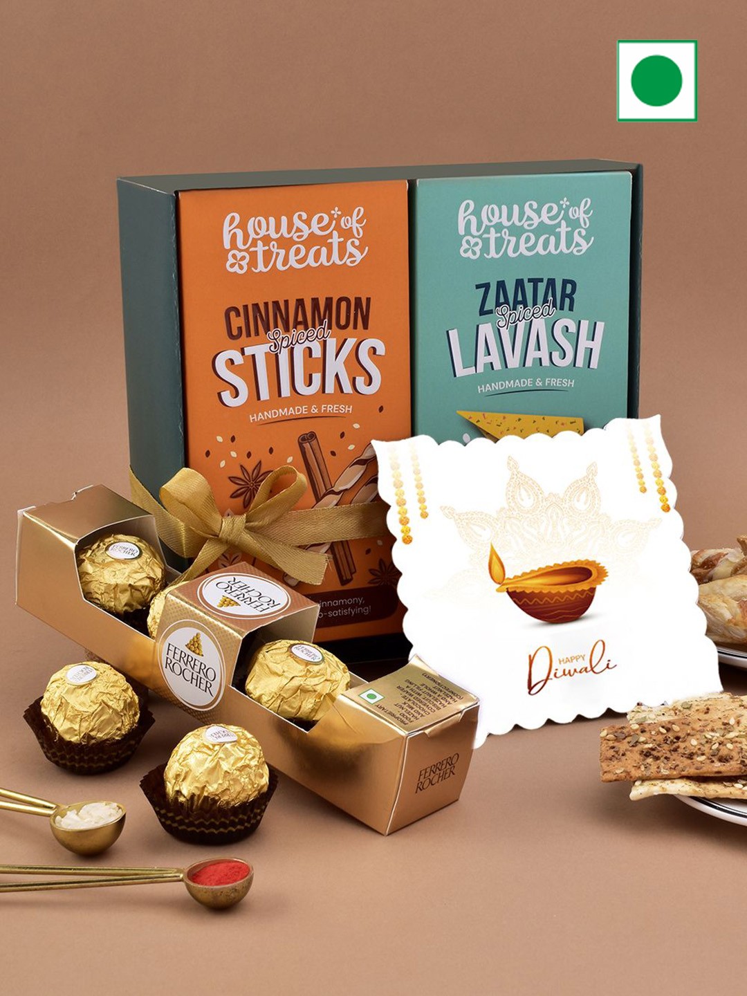 

RawFruit Diwali Delight Gift Box 450g, Green