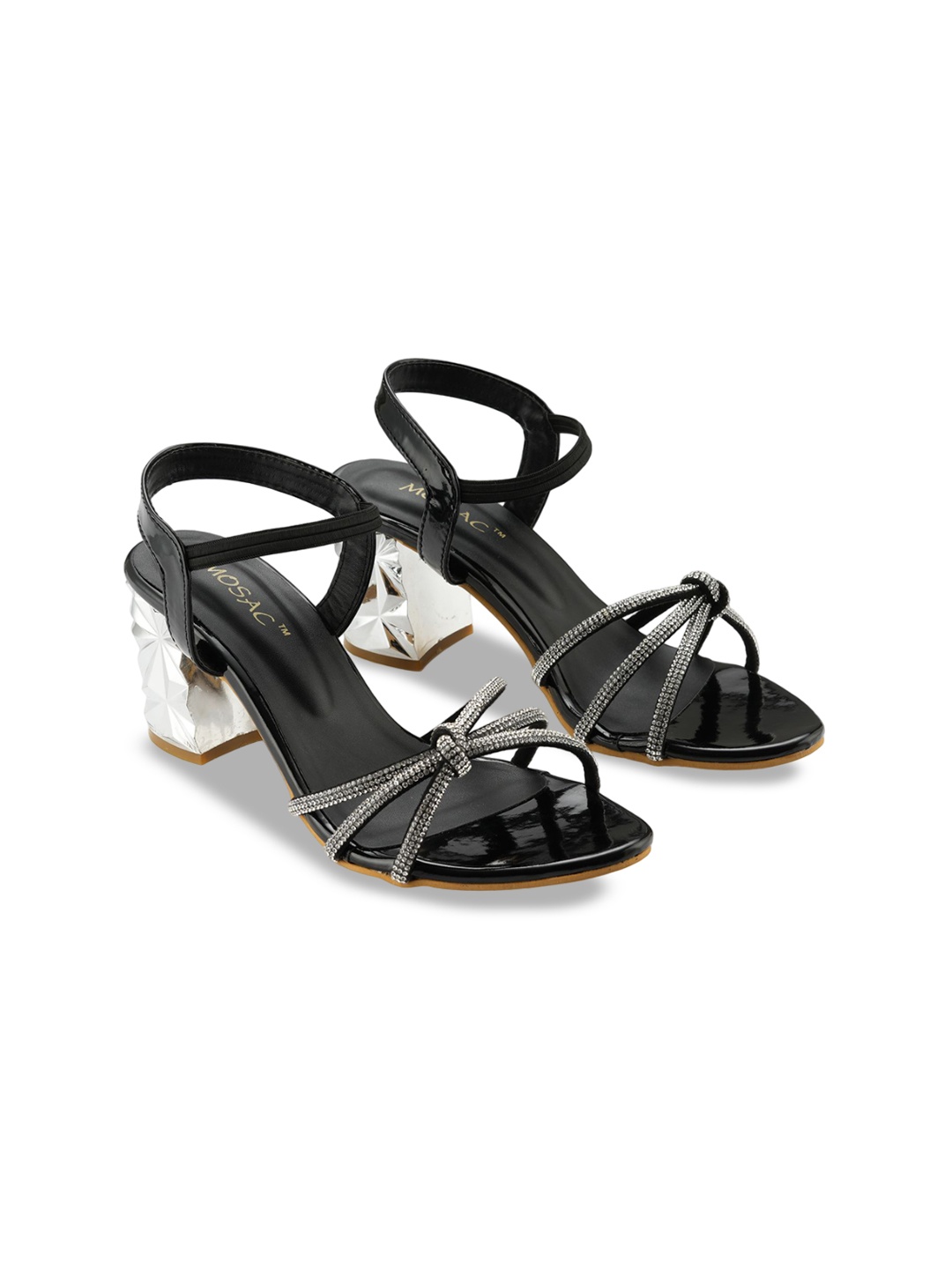 

MOSAC Party Block Sandals, Black