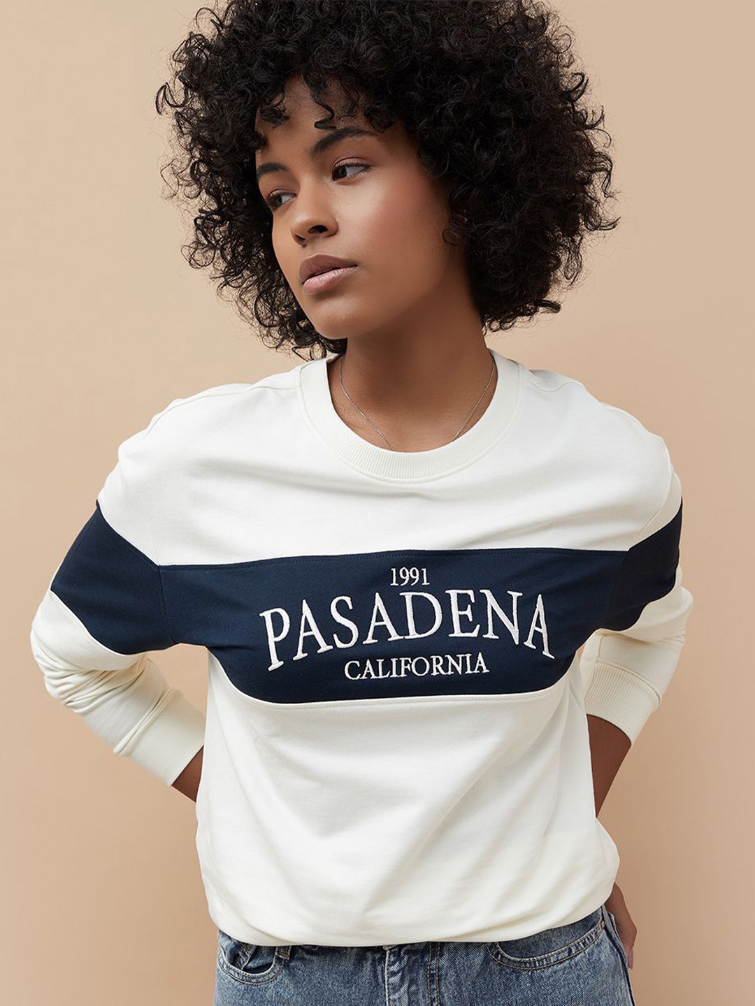 

Fame Forever by Lifestyle Women Typography Printed Sweatshirt, Beige