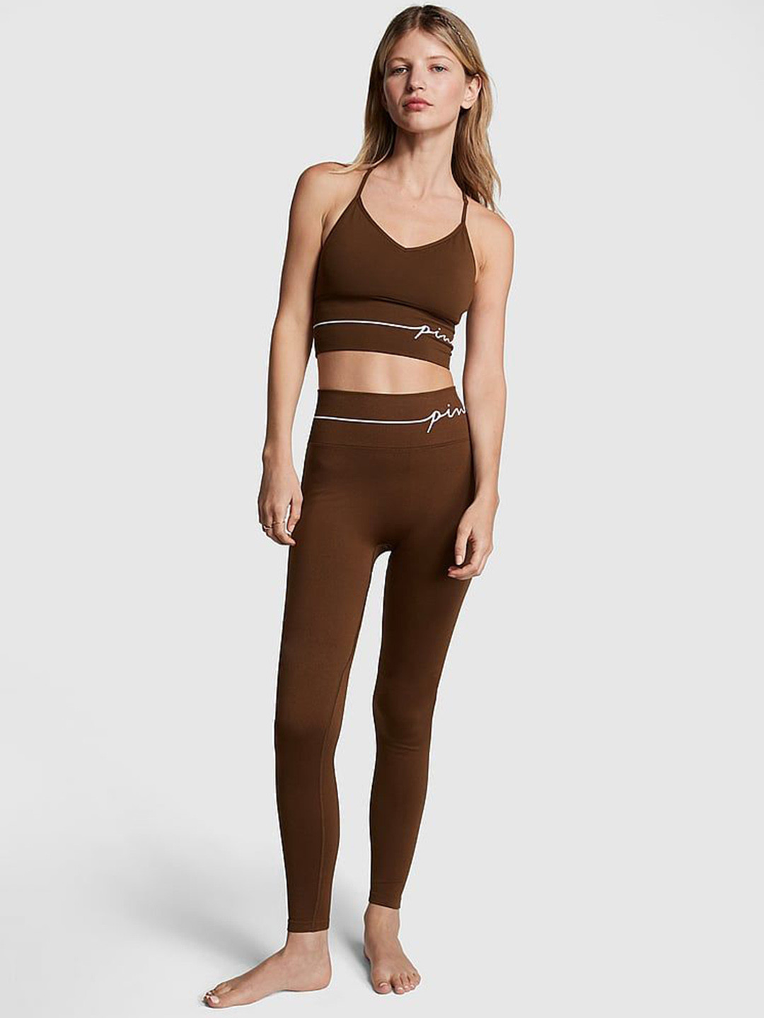 

Victoria's Secret High Rise Tights, Brown