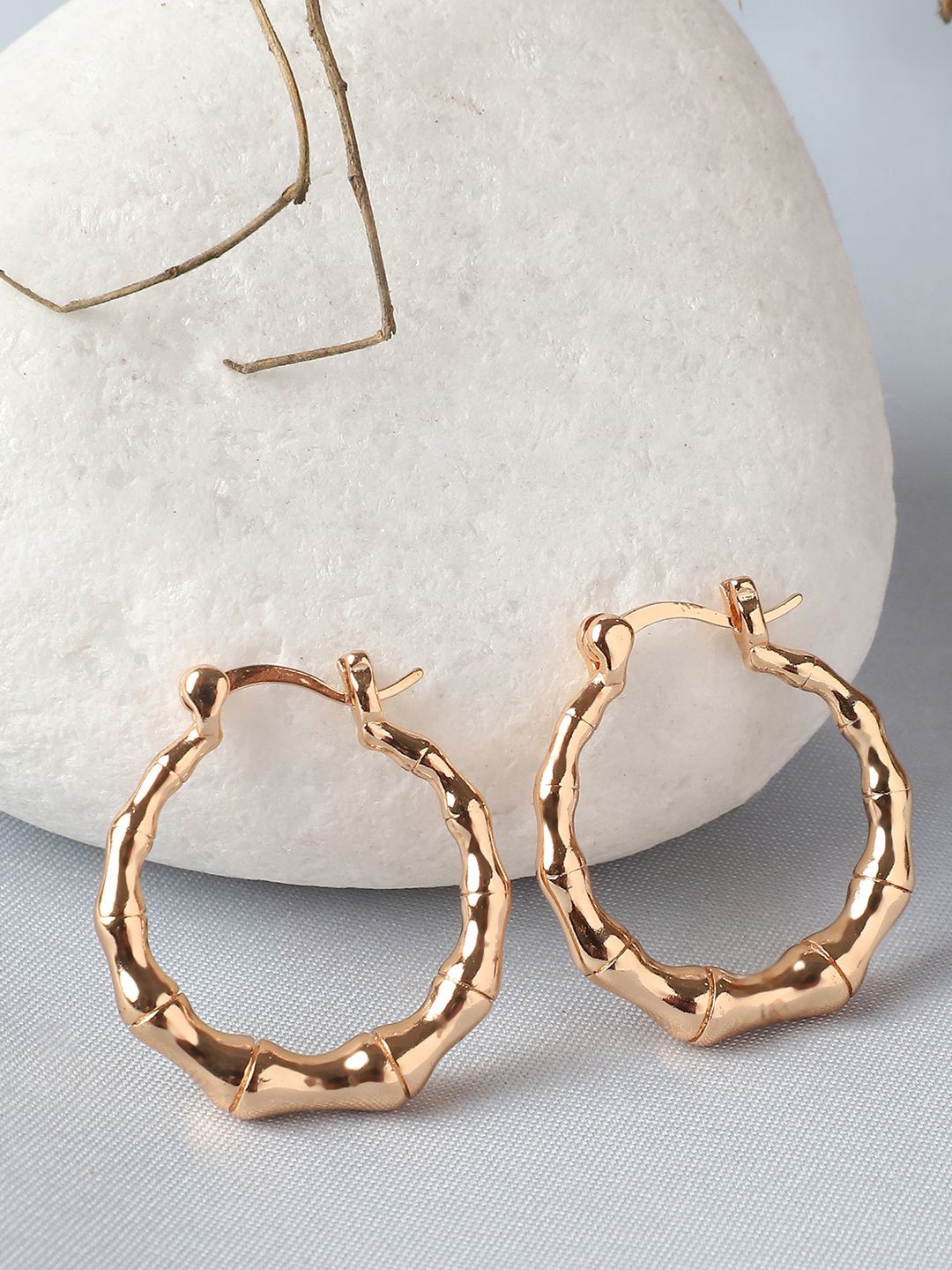 

ELLE Gold-Plated Contemporary Hoop Earrings
