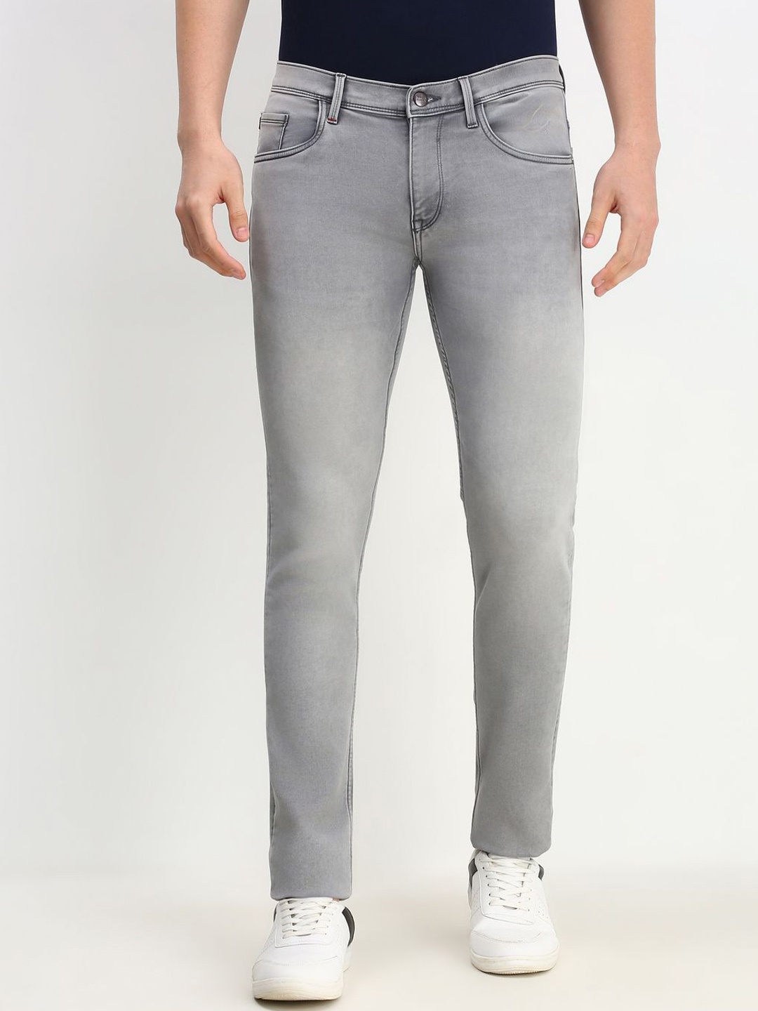 

Allen Solly Men Skinny Fit Heavy Fade Jeans, Grey