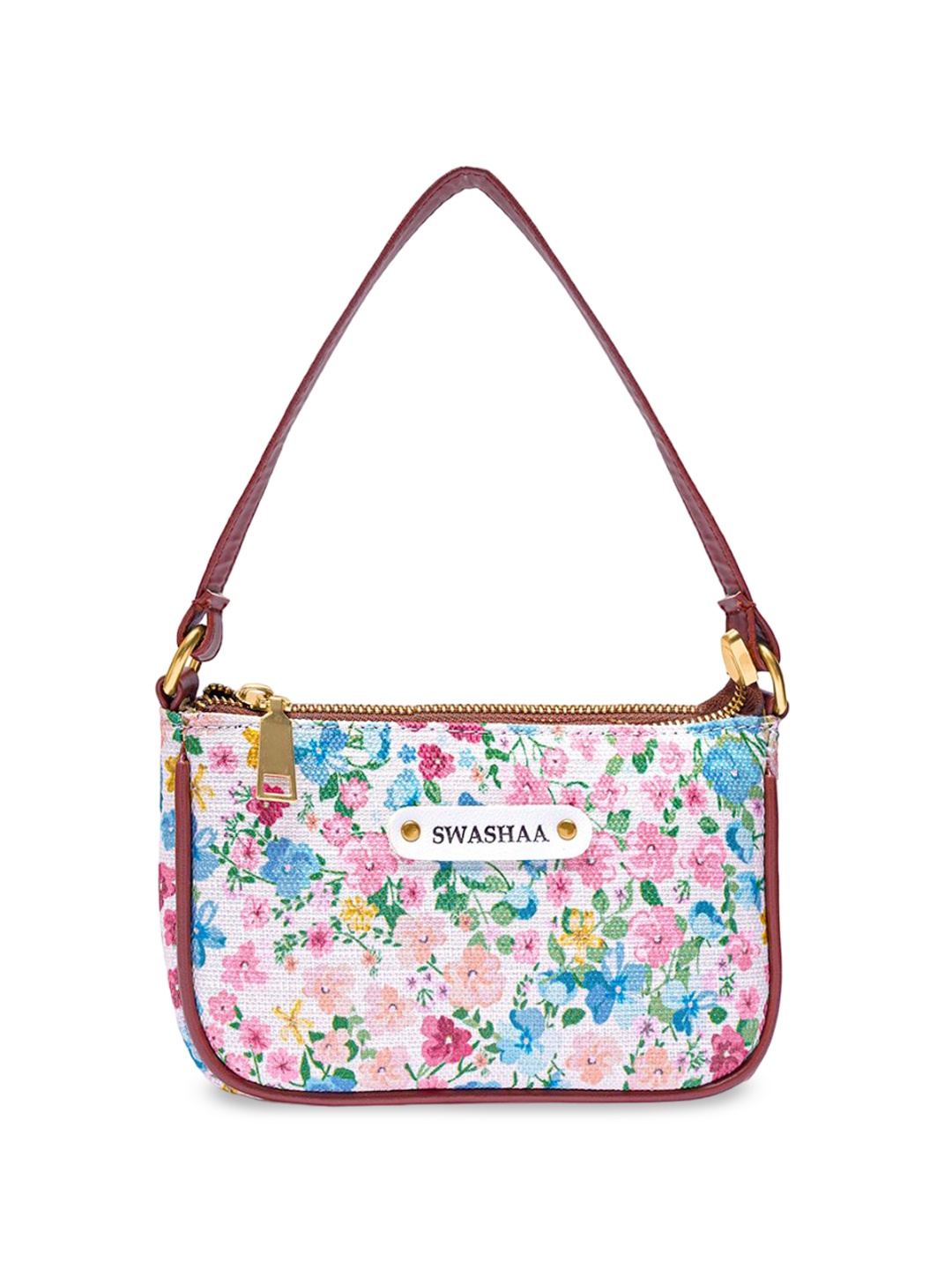 

SWASHAA Women Floral Printed Structured Shoulder Bag, White