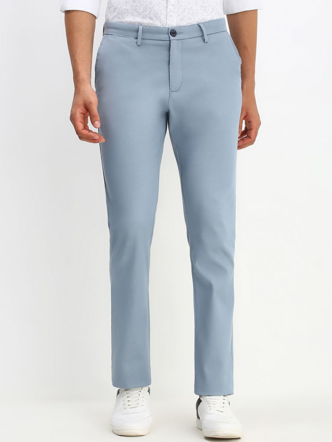 

Allen Solly Men Mid-Rise Trousers, Blue