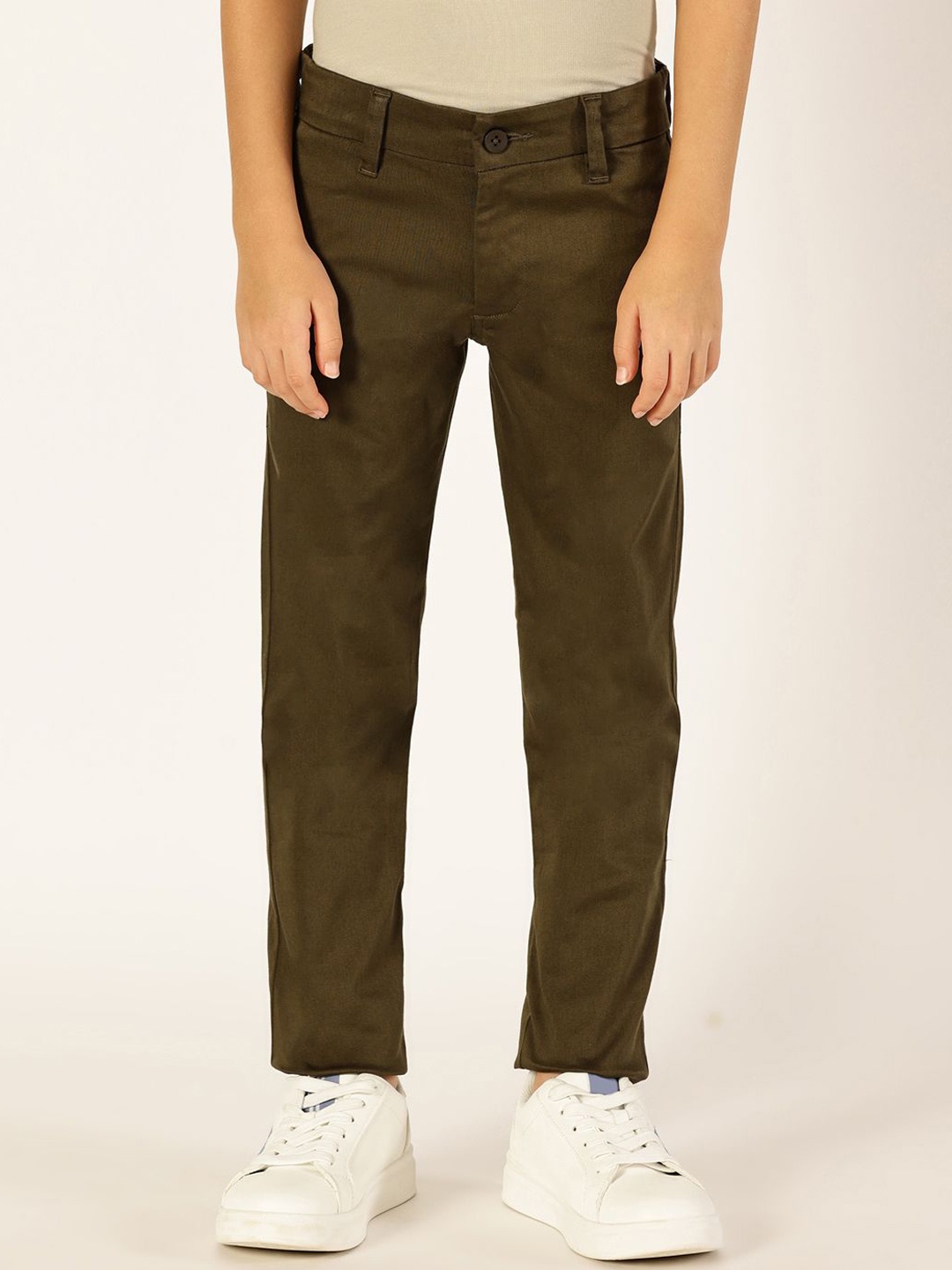 

French Connection Boys Smart Easy Wash Chinos Trouser, Olive