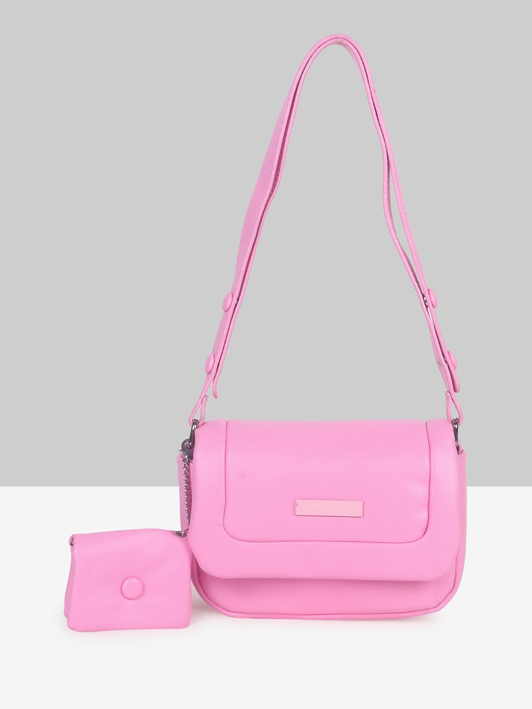 

Filauri Women PU Structured Sling Bag, Pink