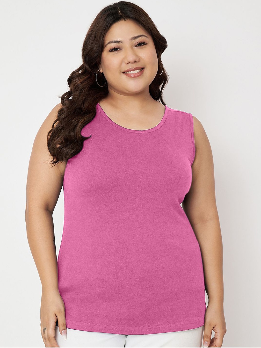 

BRINNS Plus Size Solid Non-Padded Camisole, Purple