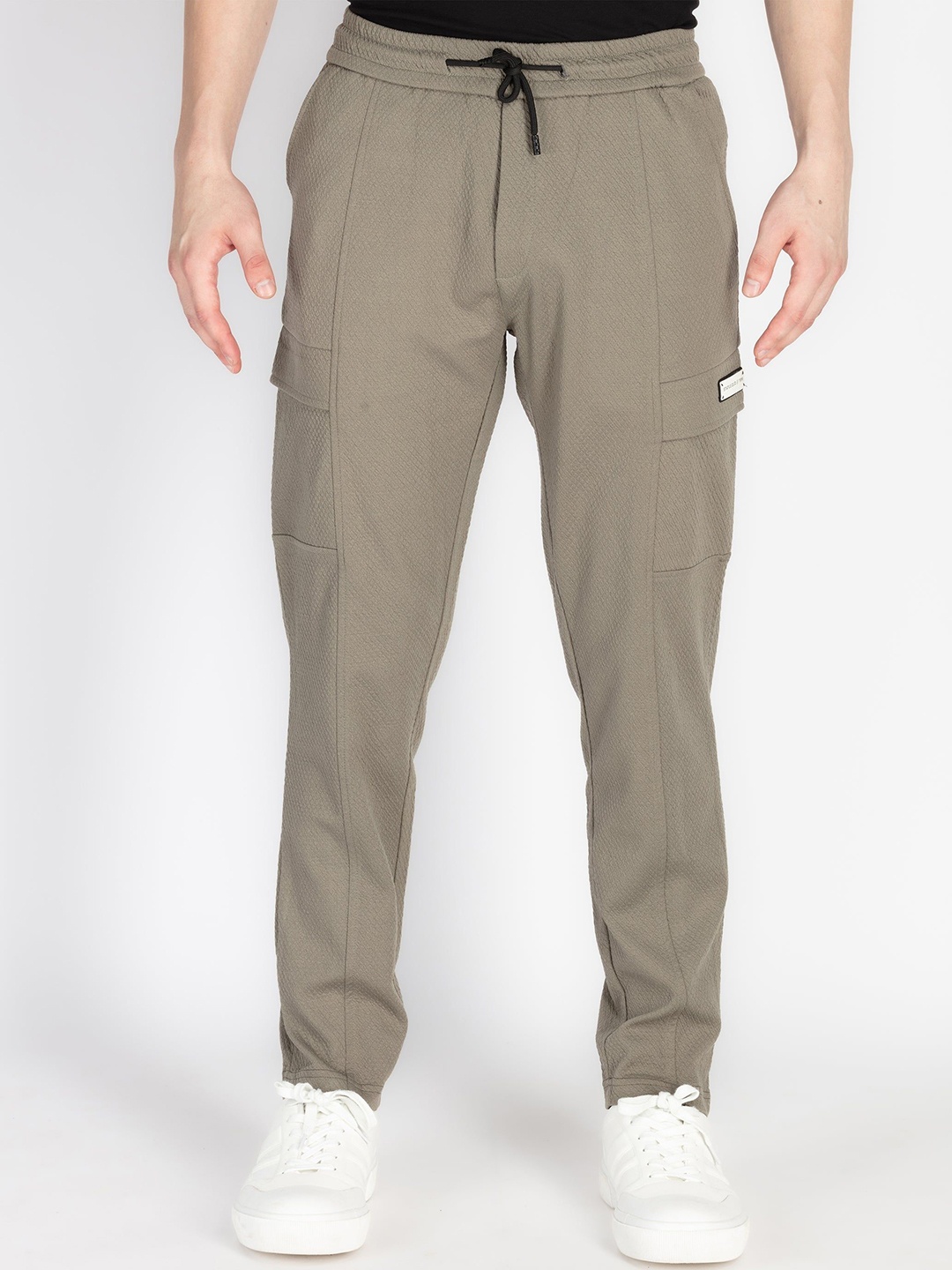 

Status Quo Men Mid-Rise Track Pants, Olive