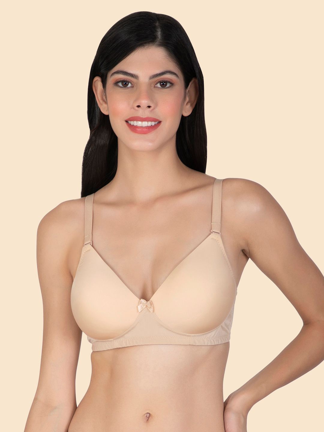 

Joomie Bra Full Coverage Lightly Padded PACK OF 1 Medium Full Coverage Plus-Size Bra, Beige