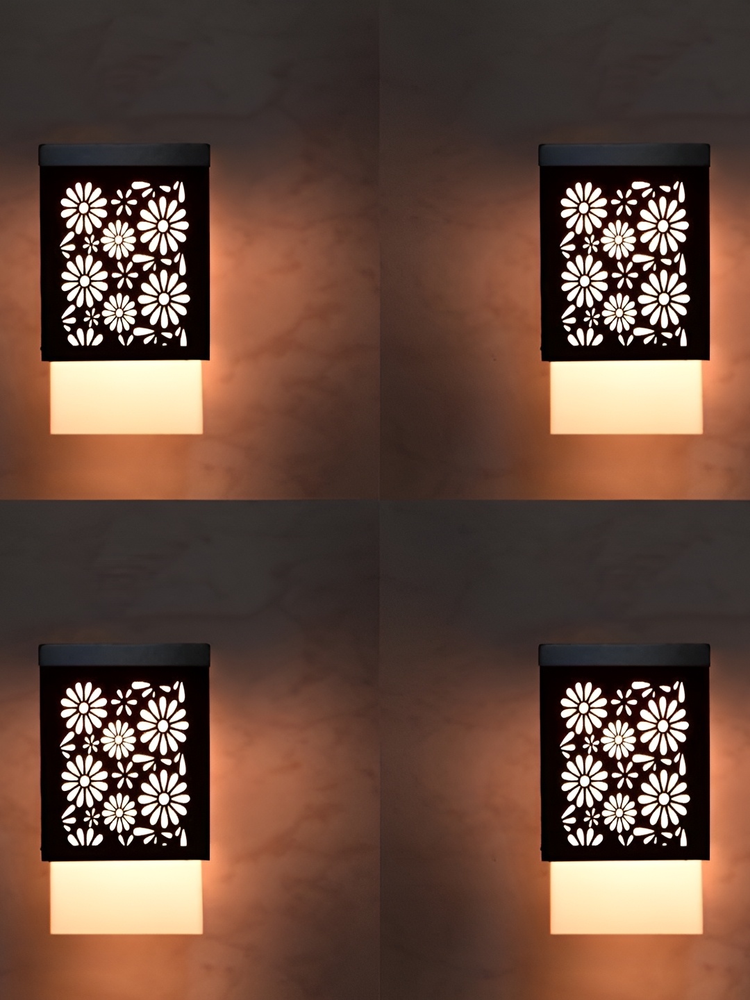 

Afast Black & White 4 Pieces Floral Textured Ceiling Lamps