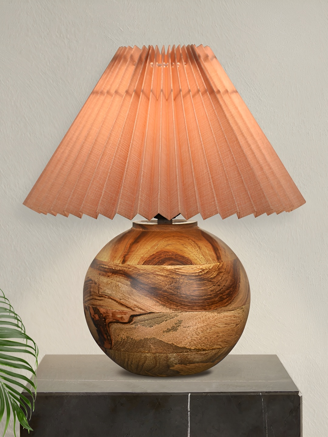 

Homesake Brown Textured Frusturical Shaped Table Lamp