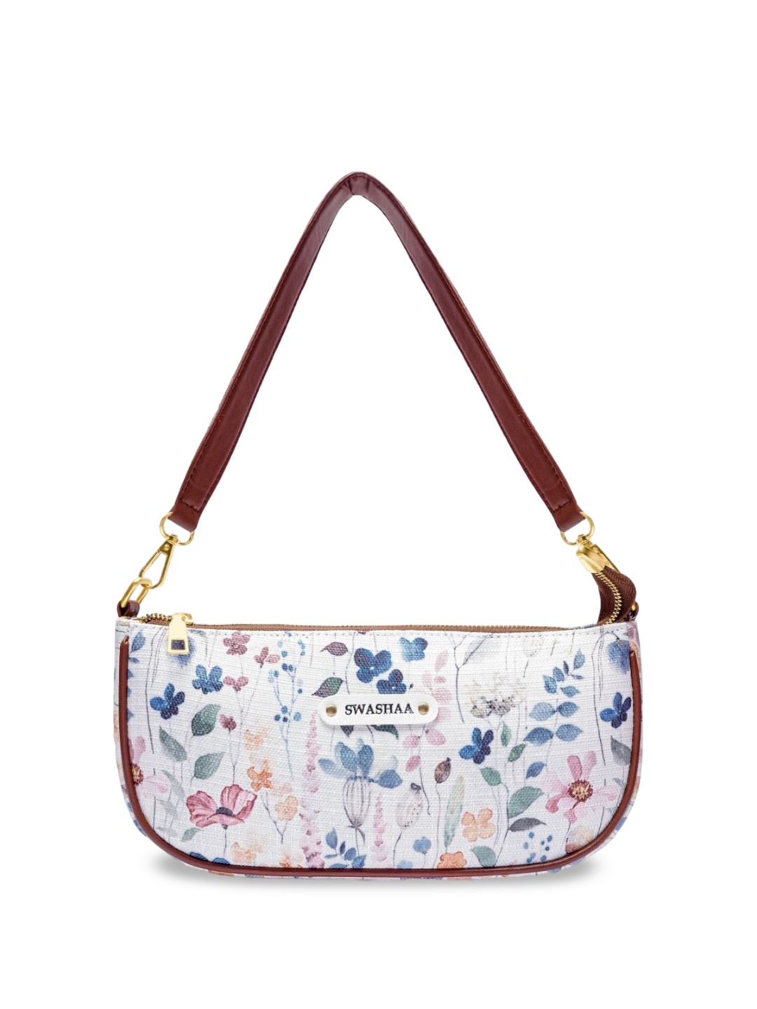 

SWASHAA Women Floral Printed Structured Shoulder Bag, White