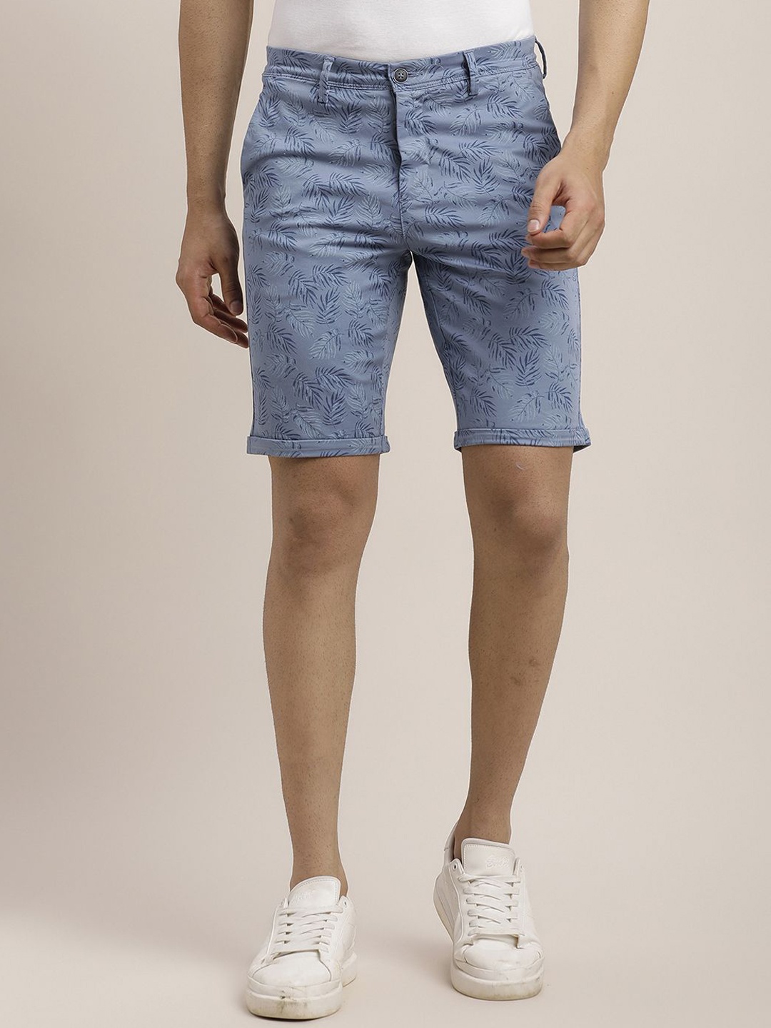 

Turtle Men Cotton Stretch Printed Shorts, Blue