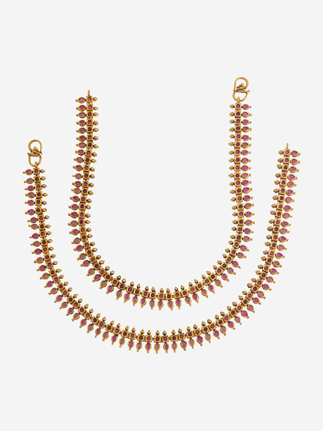 

Kushal's Fashion Jewellery Gold-Plated Copper Antique Anklet