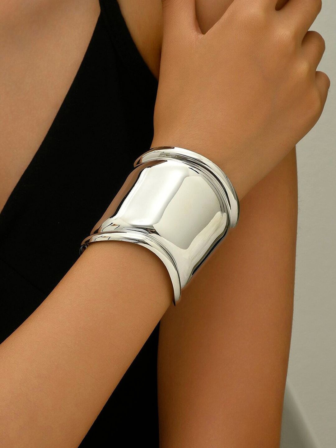 

Jewels Galaxy Silver-Plated Cuff Bracelet