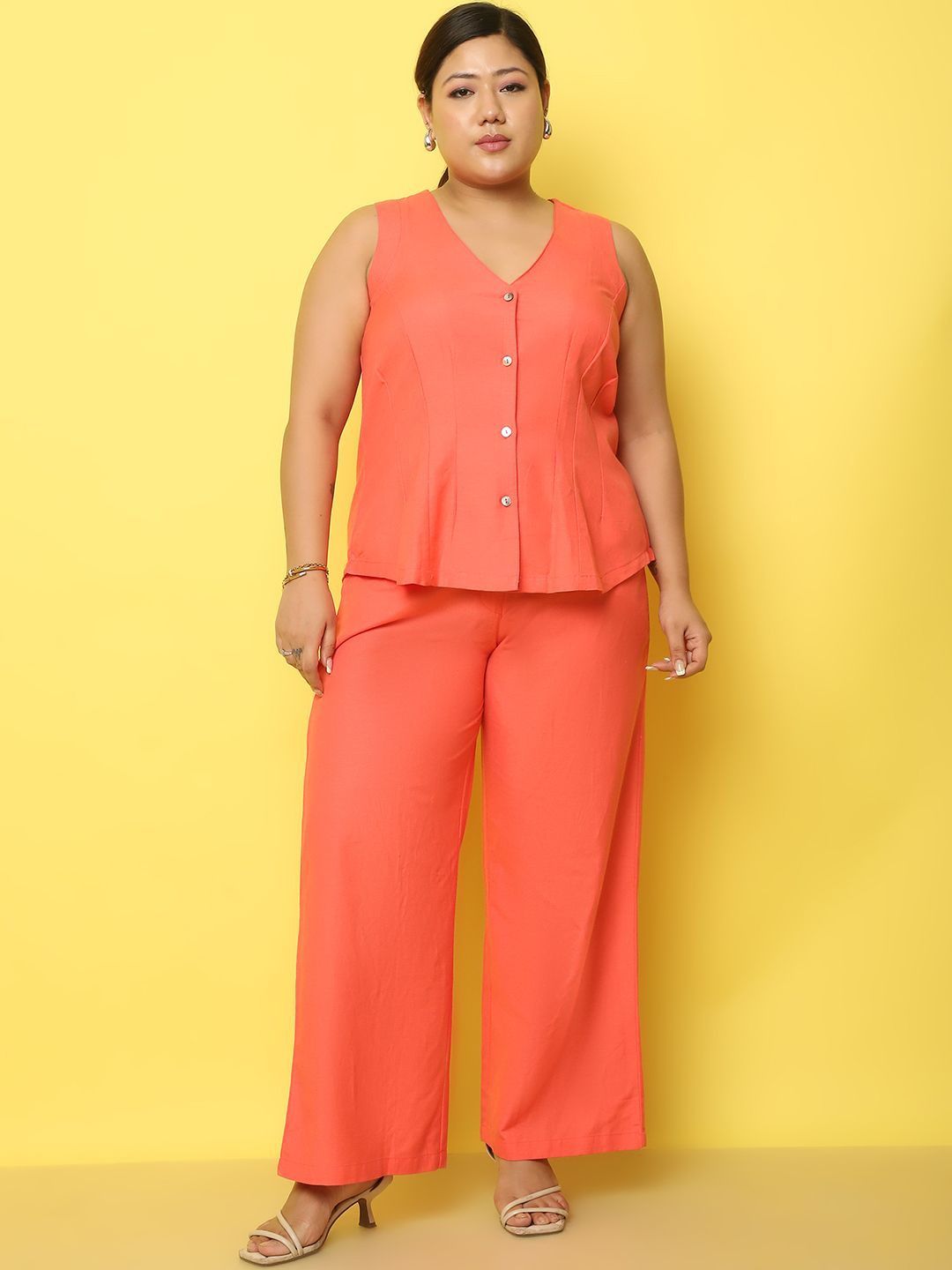

theRebelinme Waistcoat With Trouser Co-Ords, Coral