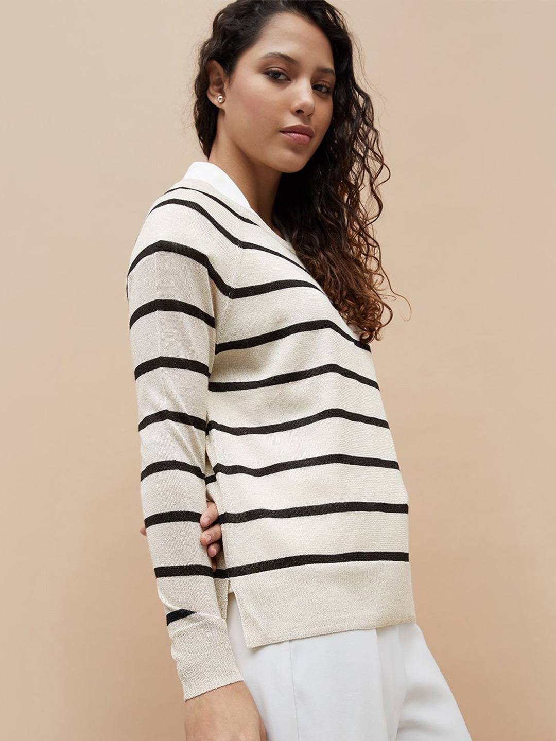 

CODE by Lifestyle Print Top, Beige