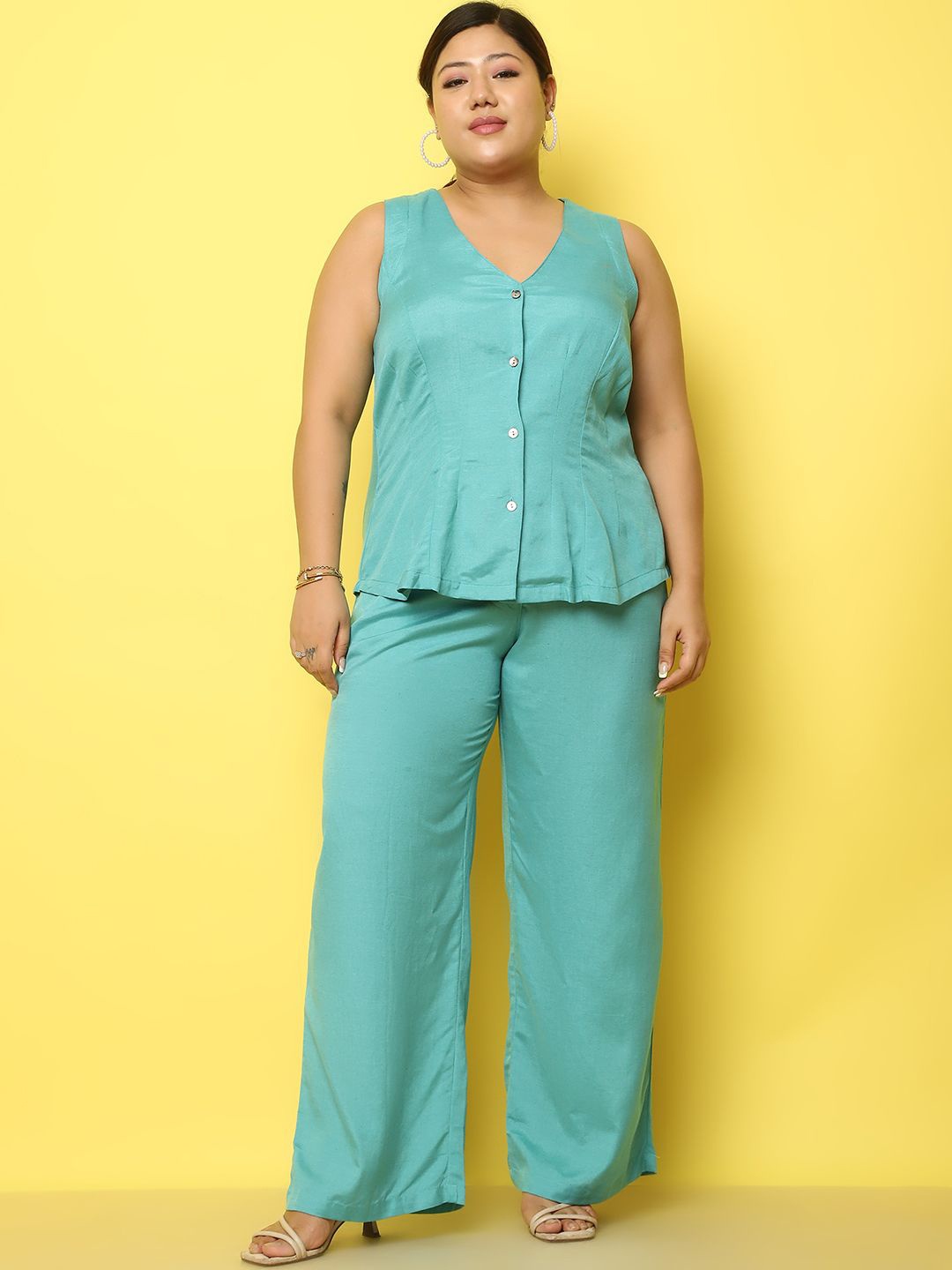 

theRebelinme Waistcoat With Trouser Co-Ords, Teal