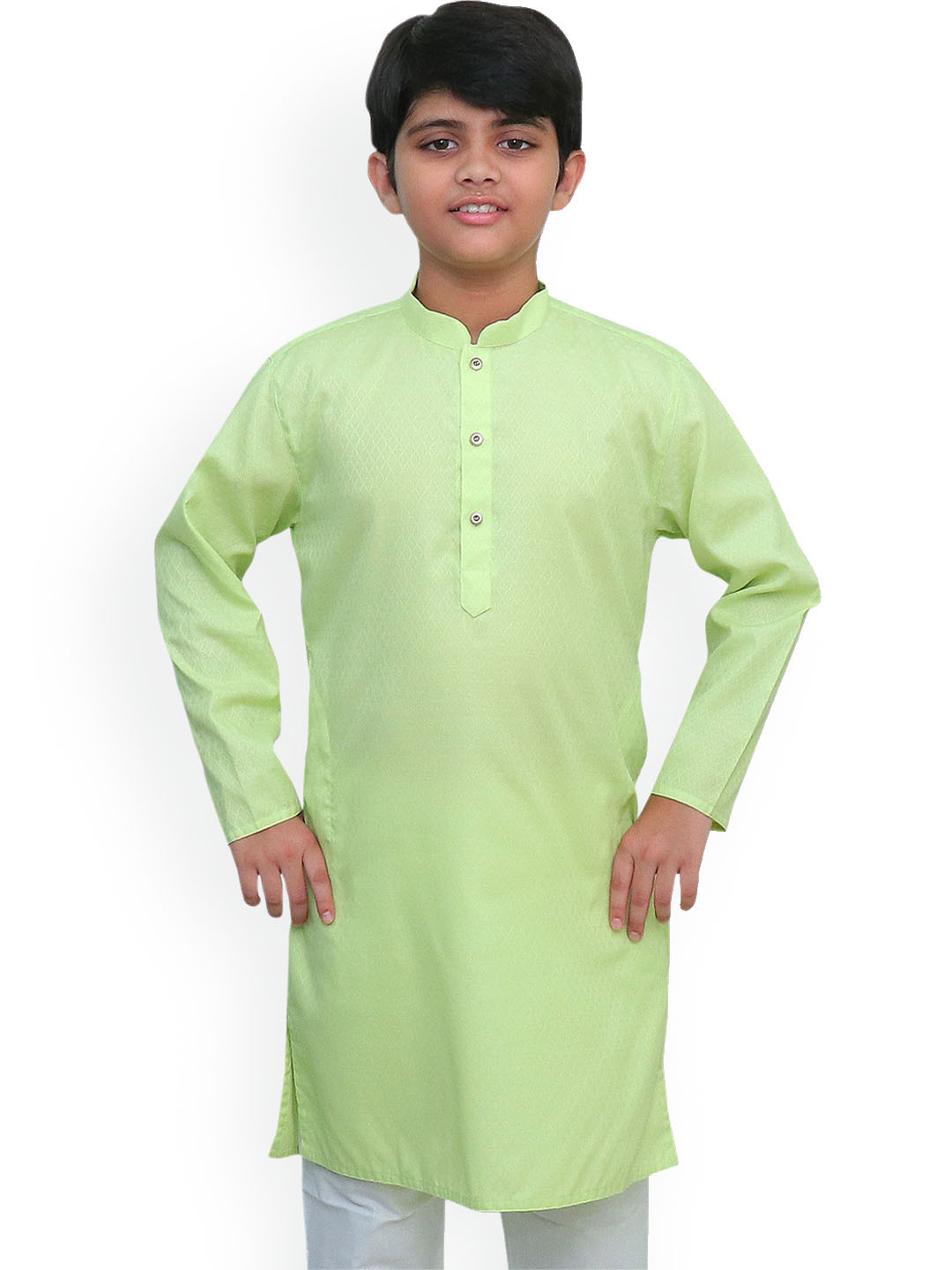 

BAESD Boys Thread Work Dobby Kurta, Green