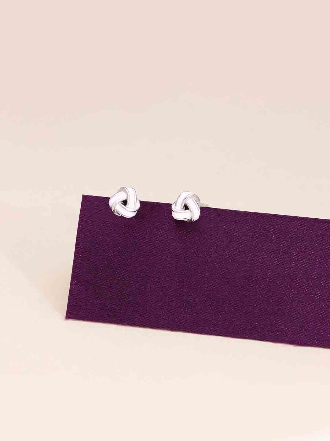 

KAI JEWEL Rhodium Plated Cubic Zirconia Sterling Silver Contemporary Studs