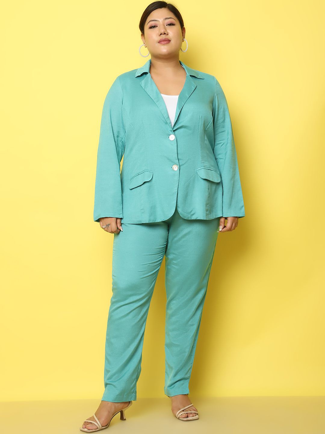 

theRebelinme Coat With Trouser Co-Ords, Teal