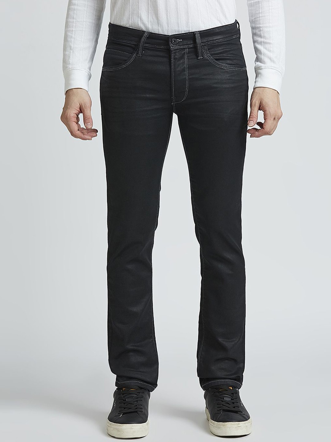 

Pepe Jeans Men Vapour Slim Fit Stretchable Jeans, Black