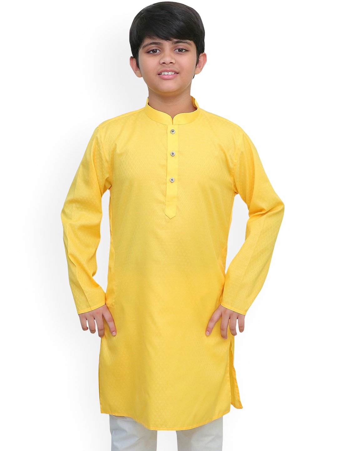 

BAESD Boys Thread Work Dobby Kurta, Yellow