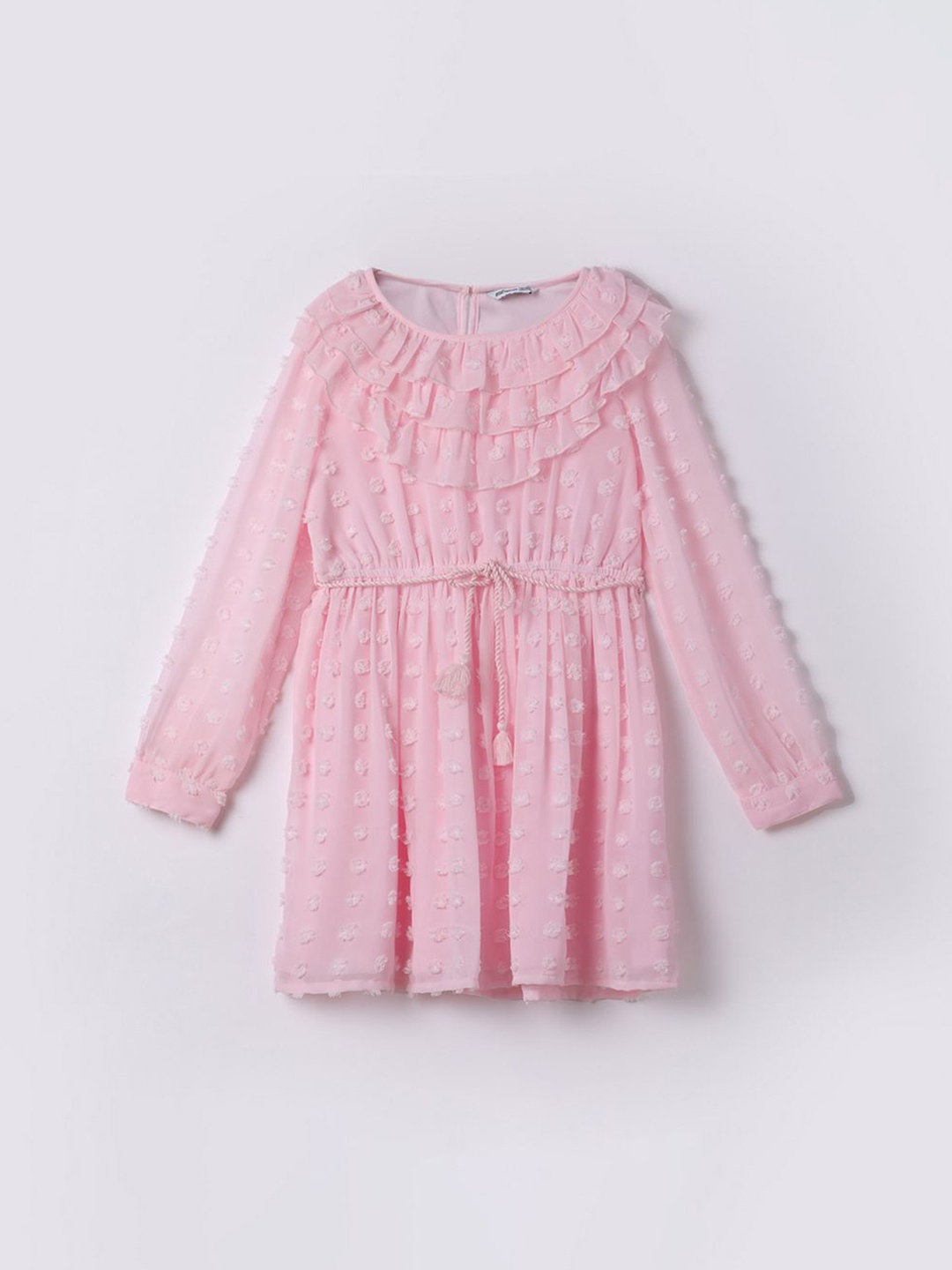 

Fame Forever by Lifestyle Girls Self Design Round Neck Fit & Flare Dress, Pink